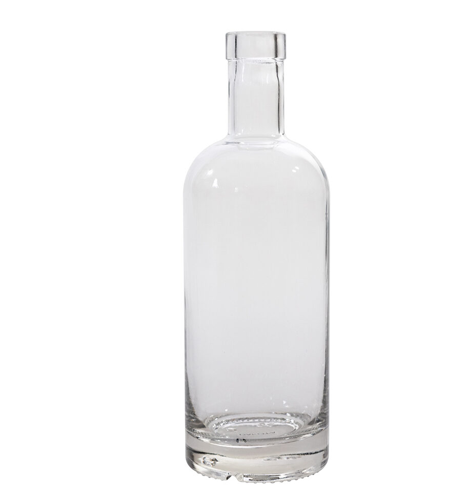 100ml Flint (Clear) Glass Flask Tamper Evident Oval Body - 28-350 Neck