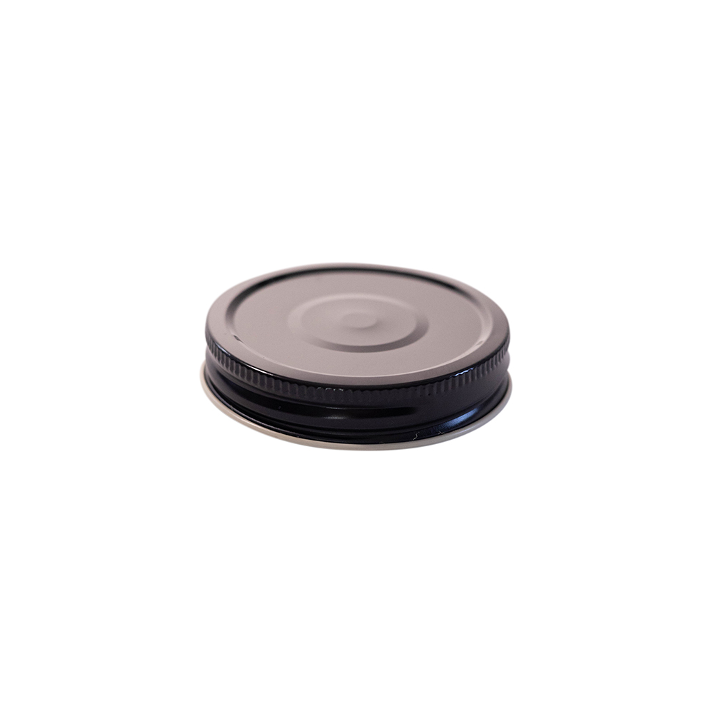 70G-450 Black Tinplate Lid Plastisol Liner With Button