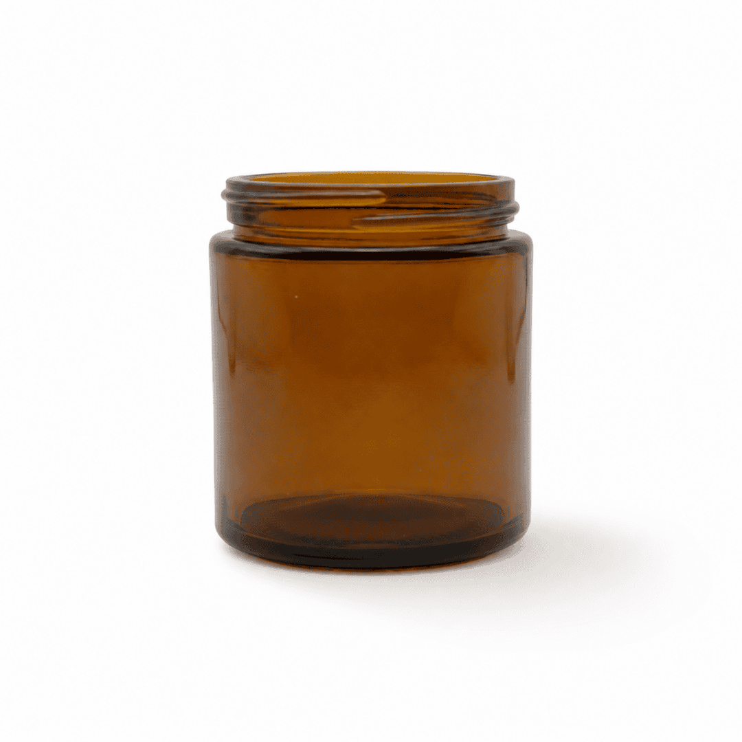 4OZ AMBER STRAIGHT SIDED JAR