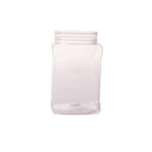 48oz Square Pinch Grip PET Jar 89-400 Clear