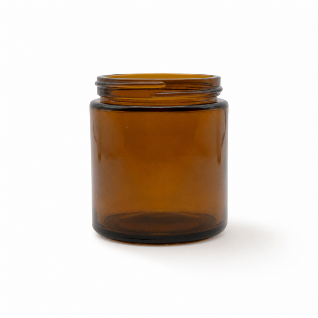 4OZ AMBER STRAIGHT SIDED JAR