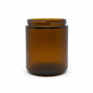 8OZ AMBER STRAIGHT SIDED JAR
